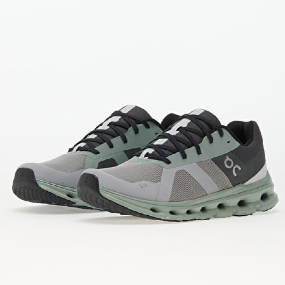 On Running Cloudrunner Men’s Sz 10 Lace-up Style Alloy/Moss Running Shoe Sneaker - Picture 1 of 16